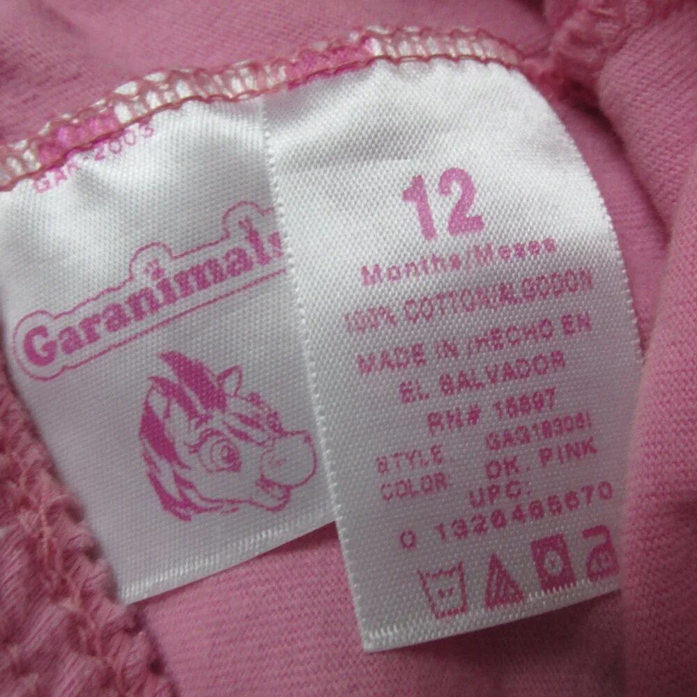 Garanimals Pull On Shorts Toddler Infant Girls Size 12M Pink‎ Elastic Bottoms